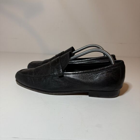 Paul Stuart Black Italian Leather Penny Loafer Dress Shoes Men Size 9.5 M - Picture 1 of 10